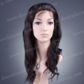 F10-18NW#1B 18 Inches Natural Wave Indian Remy Hair Full Lace Wig