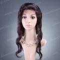 F12-18NW#1B 18 Inches Natural Wave Indian Human Hair Full Lace Wig