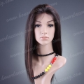 F13-18SST#1B+#30HL 18 Inches Silky Straight Highlight Indian Human Hair Full Lace Wig