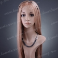 F18-24STW#30+#27MIX  24 Inches Extra Long Mixed Color Chinese Hair Full Lace Wig