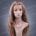 F34-22NW8X144L613 22 Inches Natural Wave Mixed Color And Highlight Medium Brown Full Lace Wig