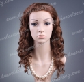 HR1-18DW#4 18 Inch Deep Wave Indian Human Remy Hair Lace Front Wig
