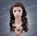 HR3-20BW#2 20 Inches Body Wave Indian Human Remy Hair Lace Front Wig