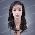 HR8-18NW#1B  18 inches lace front natural black color natural wave lace wig