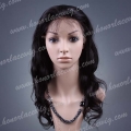 HR10-18NW#1B  18 inches human hair natural color natural wave lace front wig