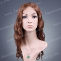 HR13-22NW#8 22 Inches Natural wave Chinese Remy Hair Light Brown Lace Front Wig