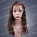HR16-20NW#4 20 Inches Natural Wave Indian Remy Hair Lace Front Wig For Blonde