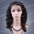 HR18-20DW#1B  20 inches Indian hair deep wave lace front wig