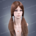 JH2-18SST#4 18 Inches Silk Straight Medium Brown Chinese Virgin Hair Jewish Silk Top Wig