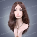 JH3-14NS#2 14 Inches Natural Straight Dark Brown Silk Top Chinese Virgin Hair Jewish Wig