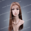 JH12-18SST#12 18 Inches Light Golden Brown Silk Top Chinese Virgin Hair Jewish Lace Wig