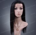 HS2-14SST#1B  14 inches #1B silk straight synthetic hair wig
