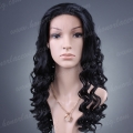 HS4-22DW#1 22 inches deep wave synthetic hair lace front wig