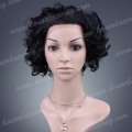 HS9-12LW#1B  12 inches fashion synthetic hair loose wave lace front wig