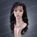 F1-18BW#1B  18 inch body wave Indian remy hair full lace wig 