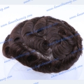 HT13-6SW#4 Small wave human hair #4 Men's toupee