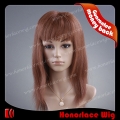 SH27-14NST#30 14 inch natural straight silk top lace front wig