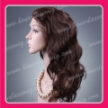 SH2-18NW#2 18 inch natural wave Indian remy hair lace front wig