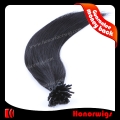 HX6-12#1SST 12 Inches Jet Black Silk Straight Human Hair I tip Extension