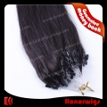 HX46-20#1BSST  20 inches natural black silk straight LOOP hair extension