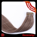 HX55-20#6SST  20 inches brown color silk straight hair extension