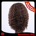 F723-18JC#4  18 inches jerry curl brown full lace wig for black women