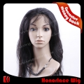 F726-18NW#NB  18 inches natural wave Malaysian remy hair black full lace wig